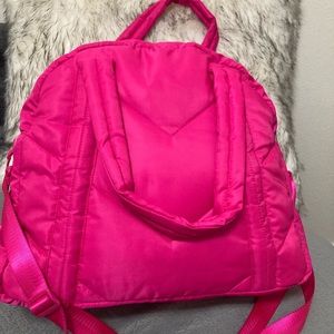 Pink weekender bag
